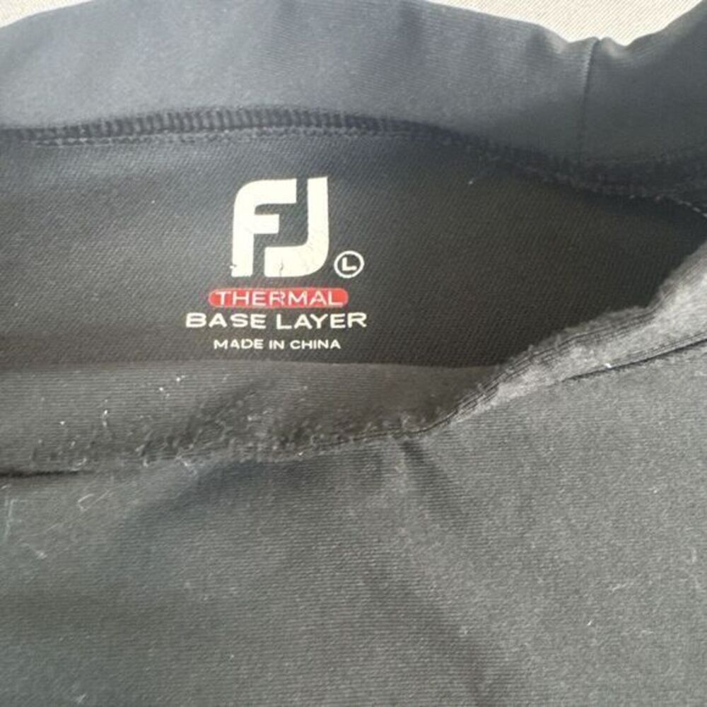 FootJoy FJ Thermal Base Layer Men's Large Black Pullover Raglan Sleeve Golf - Picture 4 of 9